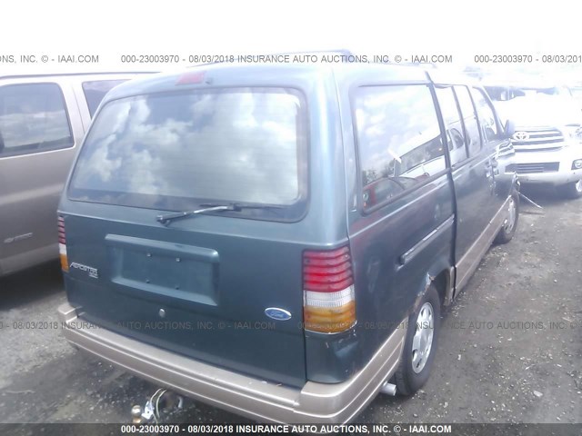 1FMDA31X3TZB74622 - 1996 FORD AEROSTAR GREEN photo 4