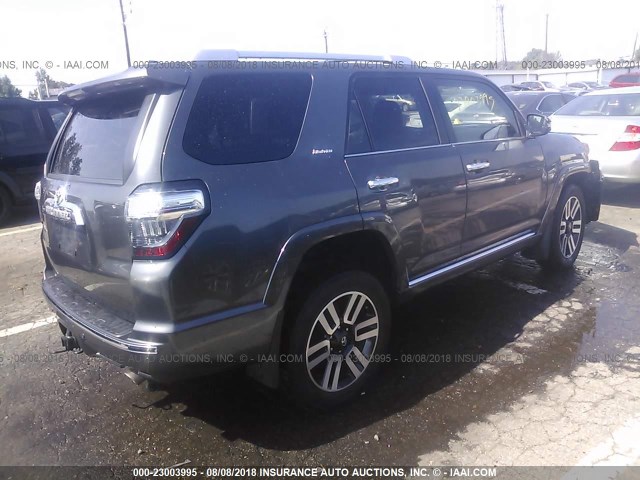 JTEBU5JR4G5293949 - 2016 TOYOTA 4RUNNER SR5 PREM/LTDL/TRAIL/TRD GRAY photo 4