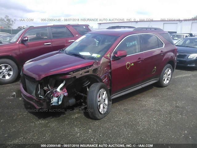 2CNALDEW6A6388047 - 2010 CHEVROLET EQUINOX LT RED photo 2