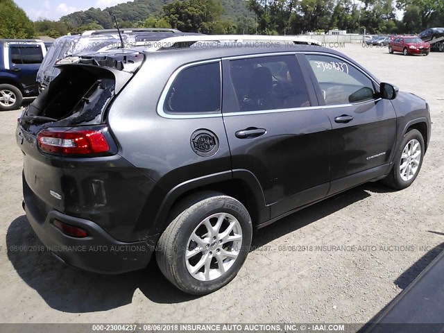 1C4PJLCBXGW307516 - 2016 JEEP CHEROKEE LATITUDE GRAY photo 4