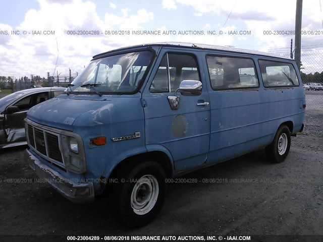 1GTEG25H5F7522795 - 1985 GMC VANDURA G2500 BLUE photo 2