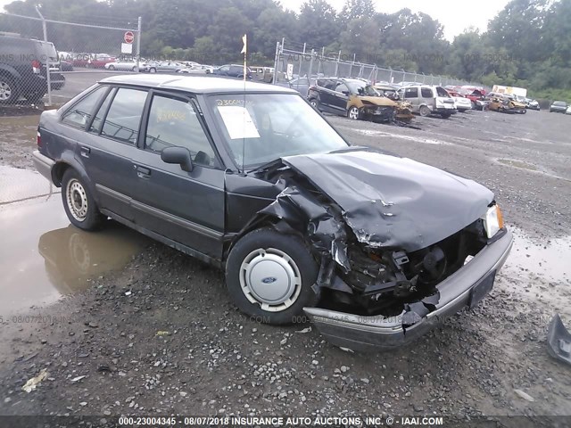 1FAPP9592LW122615 - 1990 FORD ESCORT LX GRAY photo 1