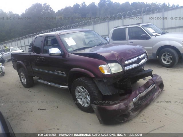 5TBBT44154S450622 - 2004 TOYOTA TUNDRA ACCESS CAB SR5 MAROON photo 1