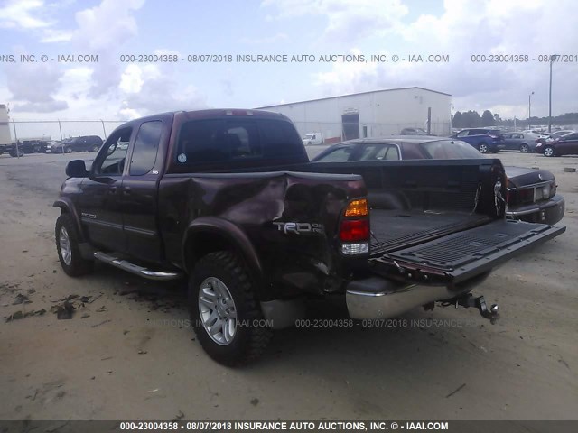 5TBBT44154S450622 - 2004 TOYOTA TUNDRA ACCESS CAB SR5 MAROON photo 3