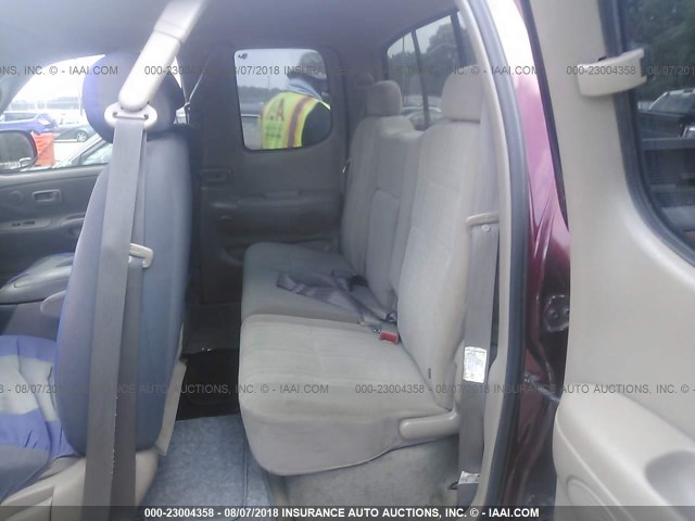 5TBBT44154S450622 - 2004 TOYOTA TUNDRA ACCESS CAB SR5 MAROON photo 8