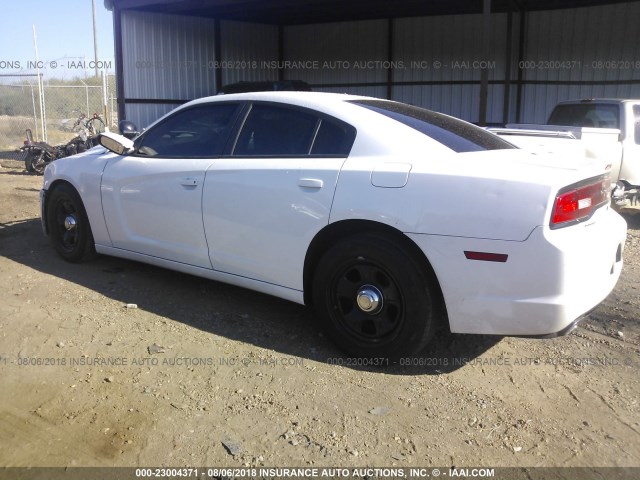 2C3CDXAG1CH177893 - 2012 DODGE CHARGER POLICE WHITE photo 3