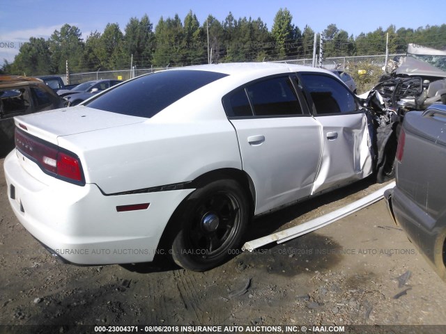 2C3CDXAG1CH177893 - 2012 DODGE CHARGER POLICE WHITE photo 4