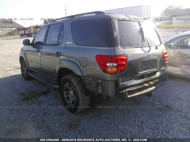 5TDZT38A54S210268 - 2004 TOYOTA SEQUOIA LIMITED GRAY photo 3