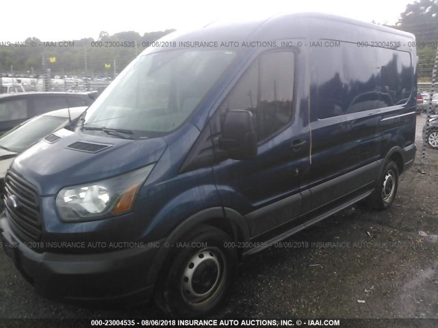 1FTNE1CG1FKA69492 - 2015 FORD TRANSIT T-150 BLUE photo 2