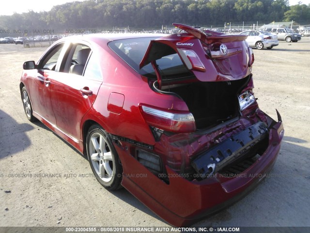4T1BE46K77U161910 - 2007 TOYOTA CAMRY NEW GENERAT CE/LE/XLE/SE RED photo 3