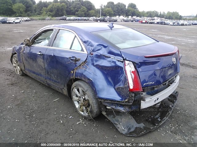 1G6AG5RXXE0162693 - 2014 CADILLAC ATS BLUE photo 3