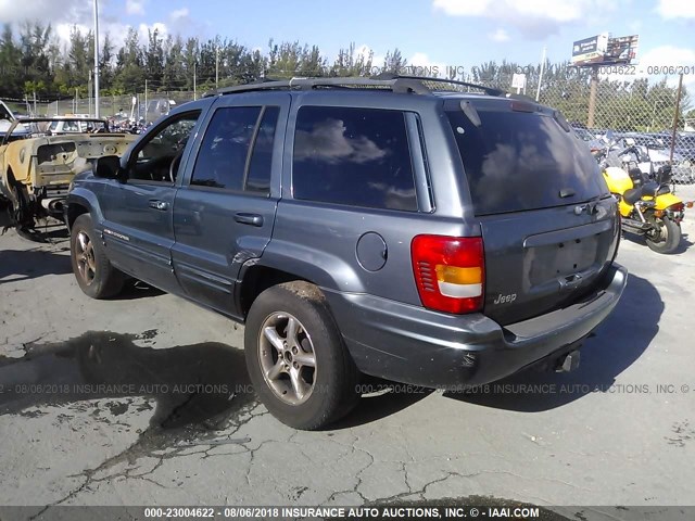 1J4GX58S91C629828 - 2001 JEEP GRAND CHEROKEE LIMITED GRAY photo 3