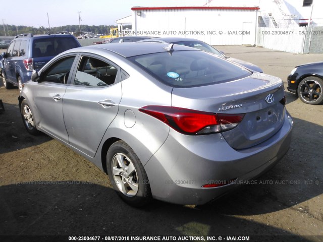 KMHDH4AE7FU348211 - 2015 HYUNDAI ELANTRA SE/SPORT/LIMITED GRAY photo 3