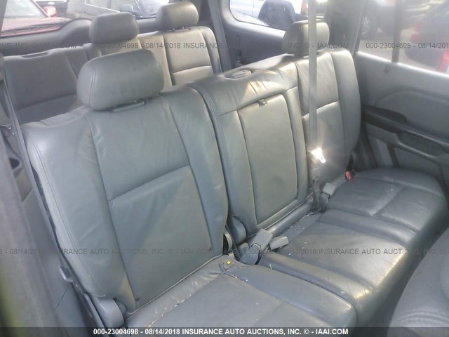 2HKYF18643H591361 - 2003 HONDA PILOT EXL GRAY photo 8