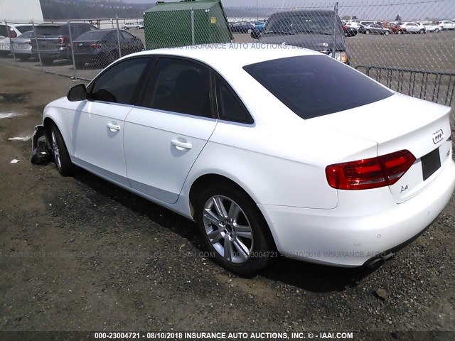 WAUSF78K69N035466 - 2009 AUDI A4 PREMIUM PLUS WHITE photo 3