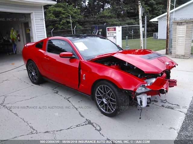 1ZVBP8JS4B5108580 - 2011 FORD MUSTANG SHELBY GT500 RED photo 1