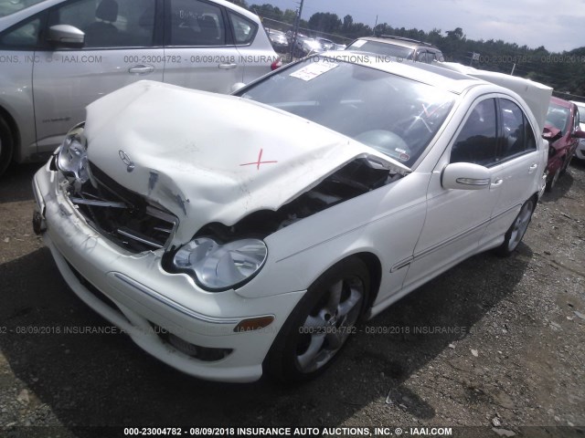 WDBRF52H36A891344 - 2006 MERCEDES-BENZ C GENERATION 2006 230 WHITE photo 2