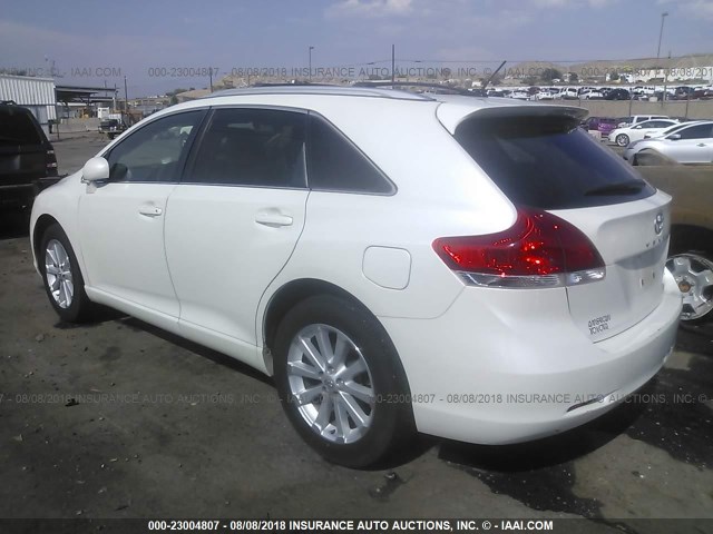 4T3BE11A79U005390 - 2009 TOYOTA VENZA WHITE photo 3