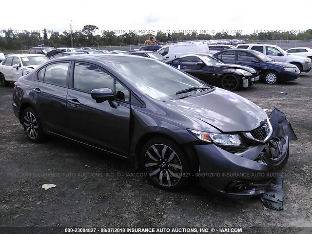19XFB2F91FE066126 - 2015 HONDA CIVIC EXL 灰色 照片 1