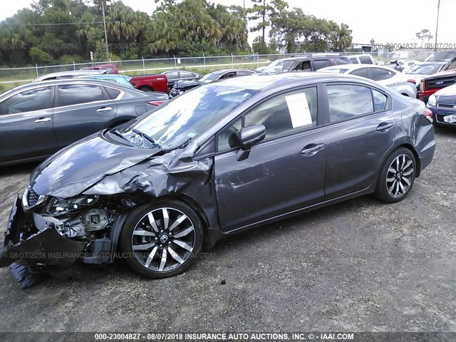 19XFB2F91FE066126 - 2015 HONDA CIVIC EXL 灰色 照片 2