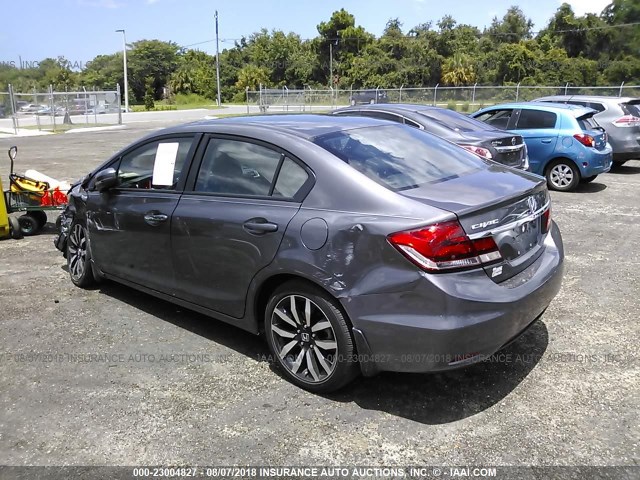 19XFB2F91FE066126 - 2015 HONDA CIVIC EXL 灰色 照片 3