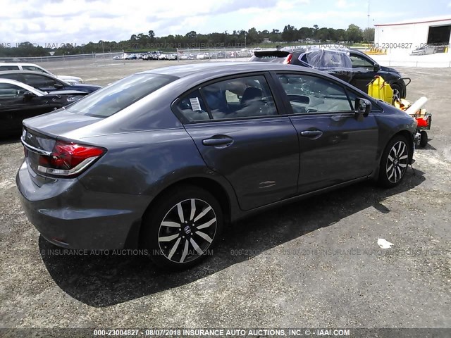 19XFB2F91FE066126 - 2015 HONDA CIVIC EXL 灰色 照片 4
