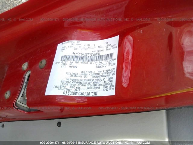 1FAHP34N87W165796 - 2007 FORD FOCUS ZX4/S/SE/SES 红色 照片 9