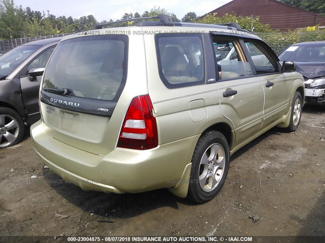 JF1SG65624H746872 - 2004 SUBARU FORESTER 2.5XS GREEN photo 4