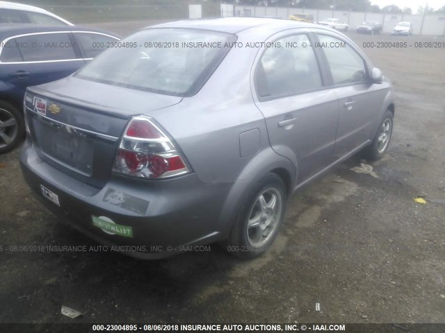 KL1TD5DE6AB125019 - 2010 CHEVROLET AVEO LS/LT 灰色 照片 4