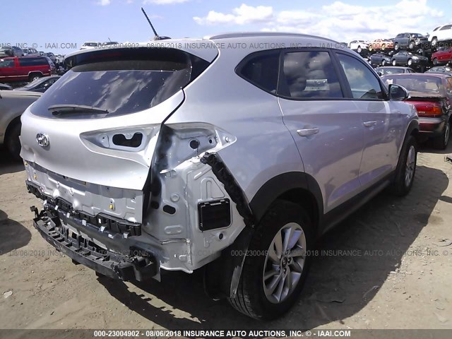 KM8J33A46GU237489 - 2016 HYUNDAI TUCSON LIMITED/SPORT AND ECO/SE SILVER photo 4
