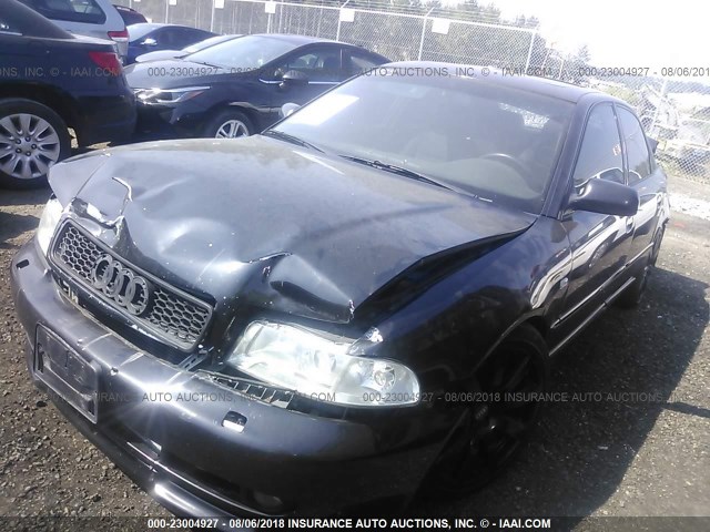 WAUDC28D5YA145890 - 2000 AUDI A4 1.8T QUATTRO BLACK photo 2