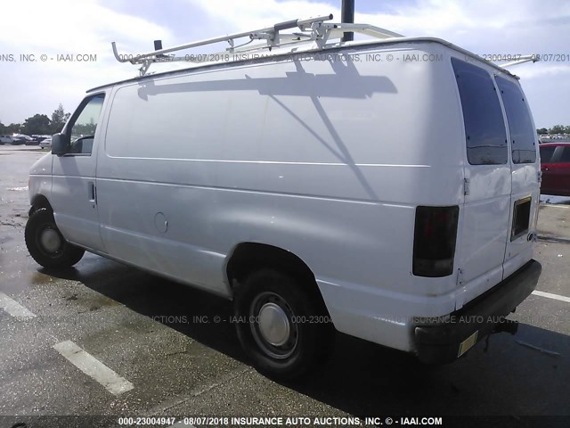 1FTRE14271HA14569 - 2001 FORD ECONOLINE E150 VAN WHITE photo 3