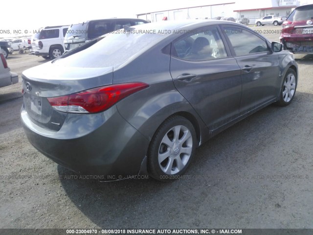 5NPDH4AE9DH209189 - 2013 HYUNDAI ELANTRA GLS/LIMITED GRAY photo 4