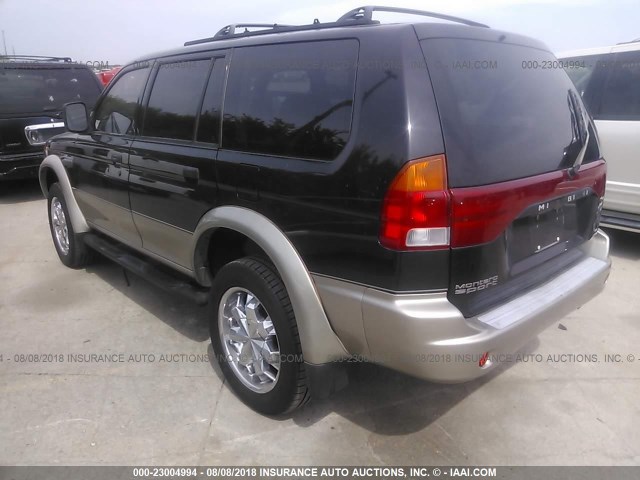 JA4LS31P5WP016418 - 1998 MITSUBISHI MONTERO SPORT LS BLACK photo 3