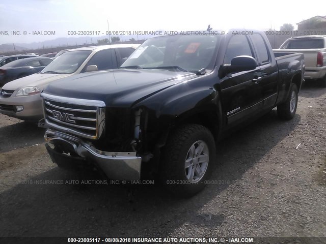 1GTR2VE73DZ327076 - 2013 GMC SIERRA K1500 SLE BLACK photo 2