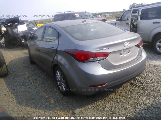 KMHDH4AE7FU255141 - 2015 HYUNDAI ELANTRA SE/SPORT/LIMITED GRAY photo 3