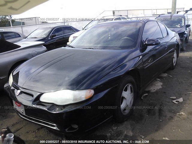 2G1WX12K639329640 - 2003 CHEVROLET MONTE CARLO SS BLACK photo 2