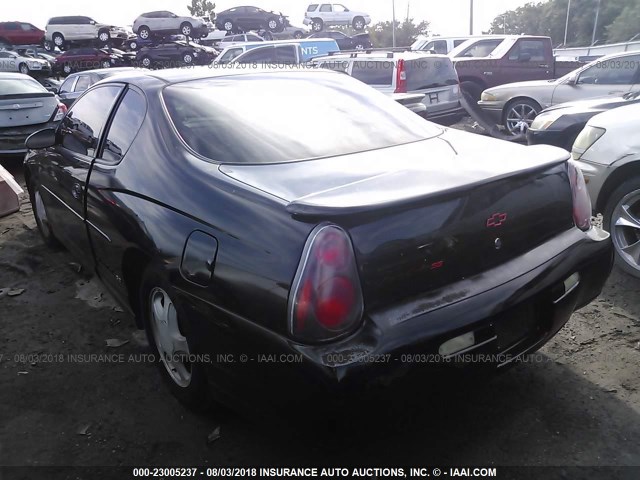 2G1WX12K639329640 - 2003 CHEVROLET MONTE CARLO SS 黑色 照片 3