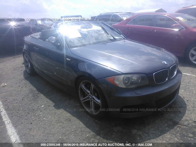 WBAUN935X8VF54756 - 2008 BMW 135 I GRAY photo 1