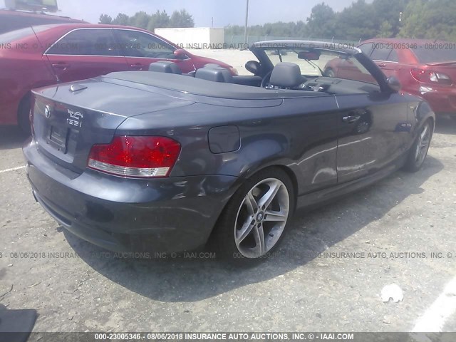 WBAUN935X8VF54756 - 2008 BMW 135 I Մոխրագույն լուսանկար 4