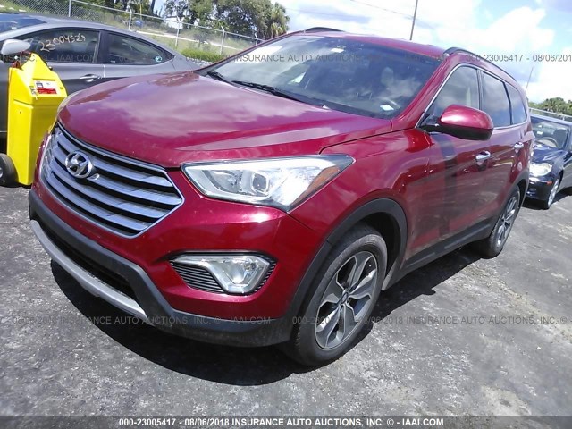 KM8SM4HF7GU154376 - 2016 HYUNDAI SANTA FE SE RED photo 2