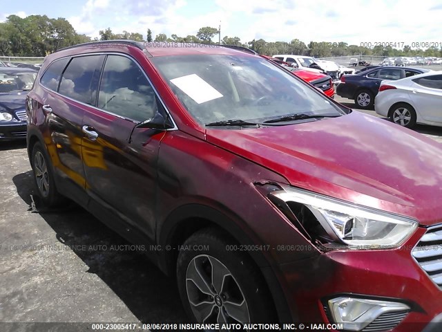 KM8SM4HF7GU154376 - 2016 HYUNDAI SANTA FE SE RED photo 6