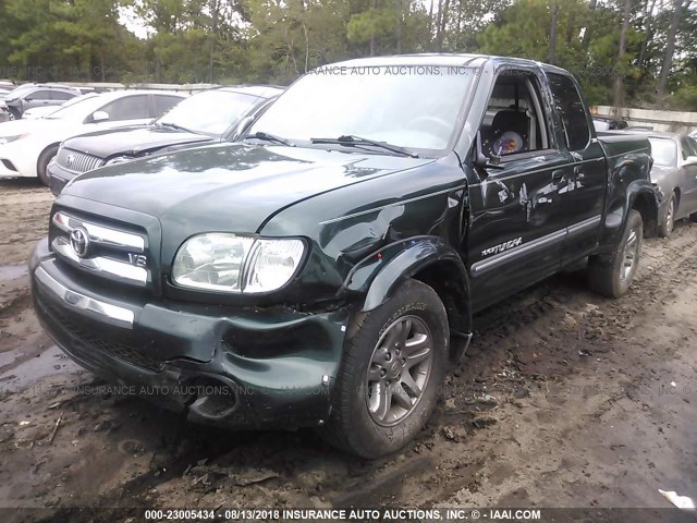 5TBRT34124S445399 - 2004 TOYOTA TUNDRA ACCESS CAB SR5 GREEN photo 2
