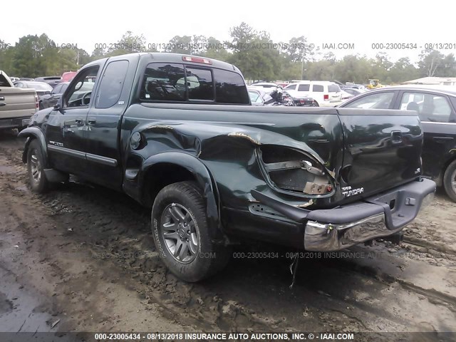 5TBRT34124S445399 - 2004 TOYOTA TUNDRA ACCESS CAB SR5 GREEN photo 3