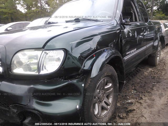 5TBRT34124S445399 - 2004 TOYOTA TUNDRA ACCESS CAB SR5 GREEN photo 6