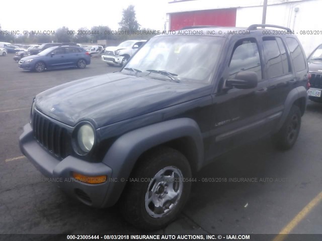 1J4GL48K13W592300 - 2003 JEEP LIBERTY SPORT/FREEDOM BLACK photo 2