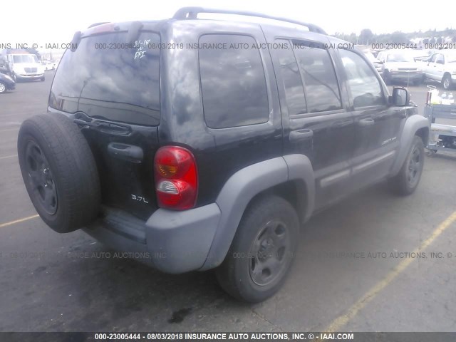 1J4GL48K13W592300 - 2003 JEEP LIBERTY SPORT/FREEDOM BLACK photo 4