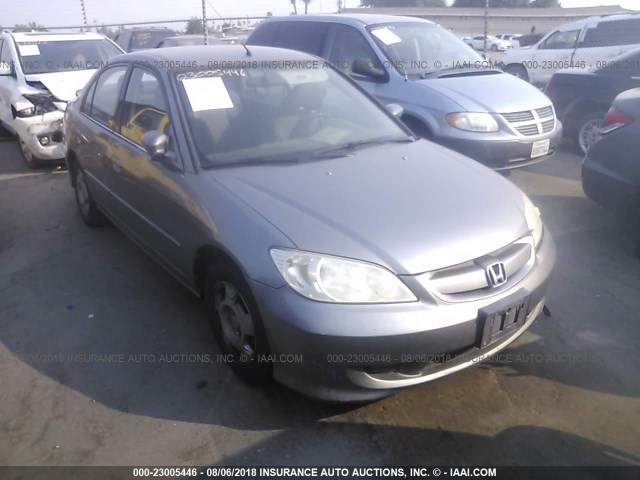 JHMES96635S006255 - 2005 HONDA CIVIC HYBRID GRAY photo 1