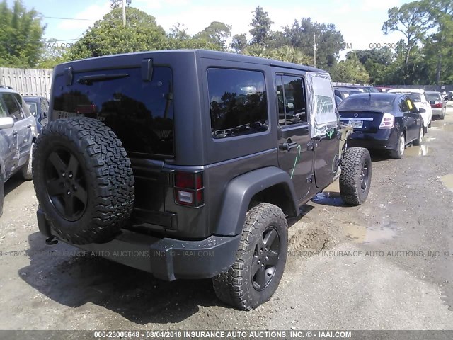 1C4BJWDG5HL682237 - 2017 JEEP WRANGLER UNLIMITE SPORT GRAY photo 4