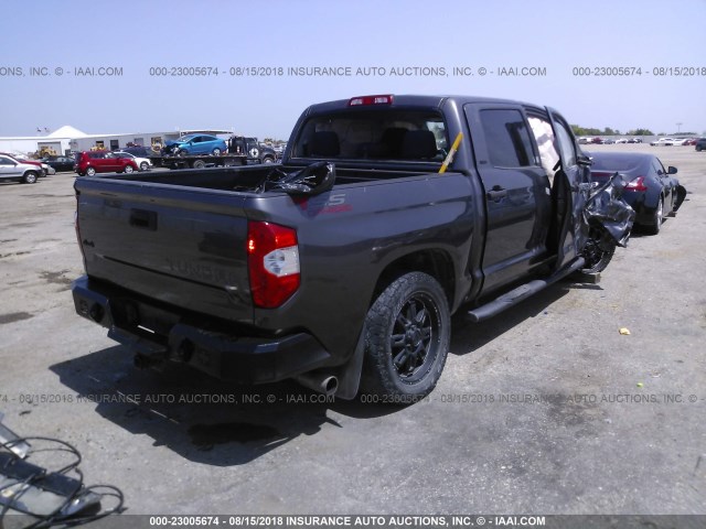 5TFDW5F15EX396888 - 2014 TOYOTA TUNDRA CREWMAX SR5 GRAY photo 4